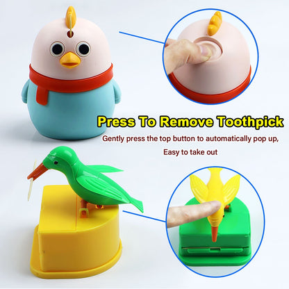 Silicone World Auto Pops-Up Toothpick Box Detachable Toothpick Storage Box Dispenser Home Automatic Push-type Toothpick Holder