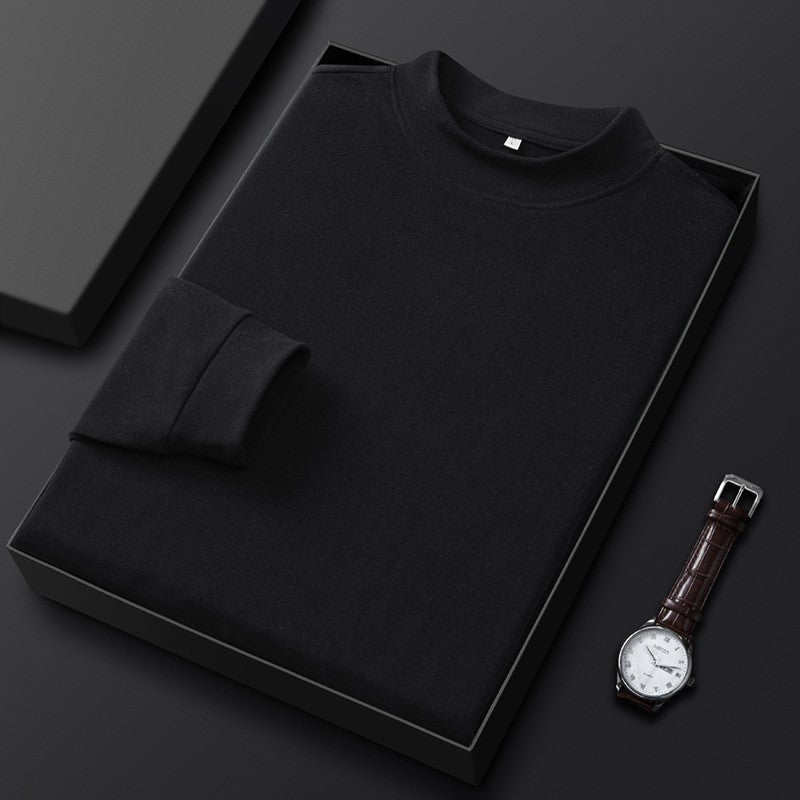 Winter Fleece Thicken Tops Large Size pajamas 6XL 7XL 8XL 9XL Men's Thermal Underwear Tops  Long Sleeve Black
