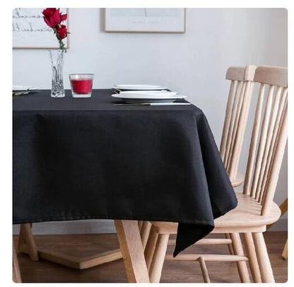 Party Black Waterproof Tablecloth Wedding Banquet Hotel Clothing Direct Sales Oversized Podium Home Decoration Table Cloth