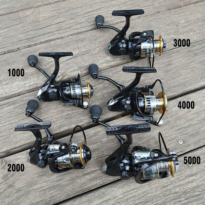 Molinete Profissional Ultraleve 1000~7000 Relação de Recolhimento 5.2:1 Carretel de Metal CNC Molinete de Pesca para Água Doce e Salgada