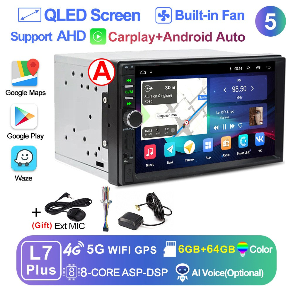 LEHX Universal 7inch 2Din Car Radio Android 15 Car Multimedia Carplay Autoradio Stereo For toyota Nissan Jeep Hyundai Kia VW
