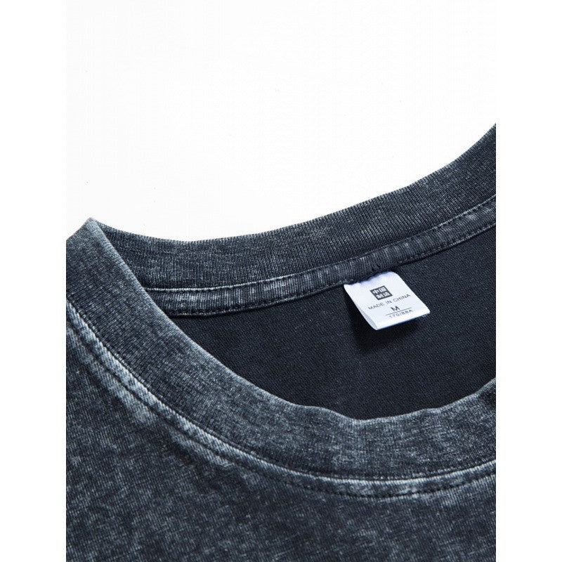 Men's Washed T-Shirt Black Warm Beer for Non-Believers Halloween Spider Beer Print High Quality 100% Cotton 230g