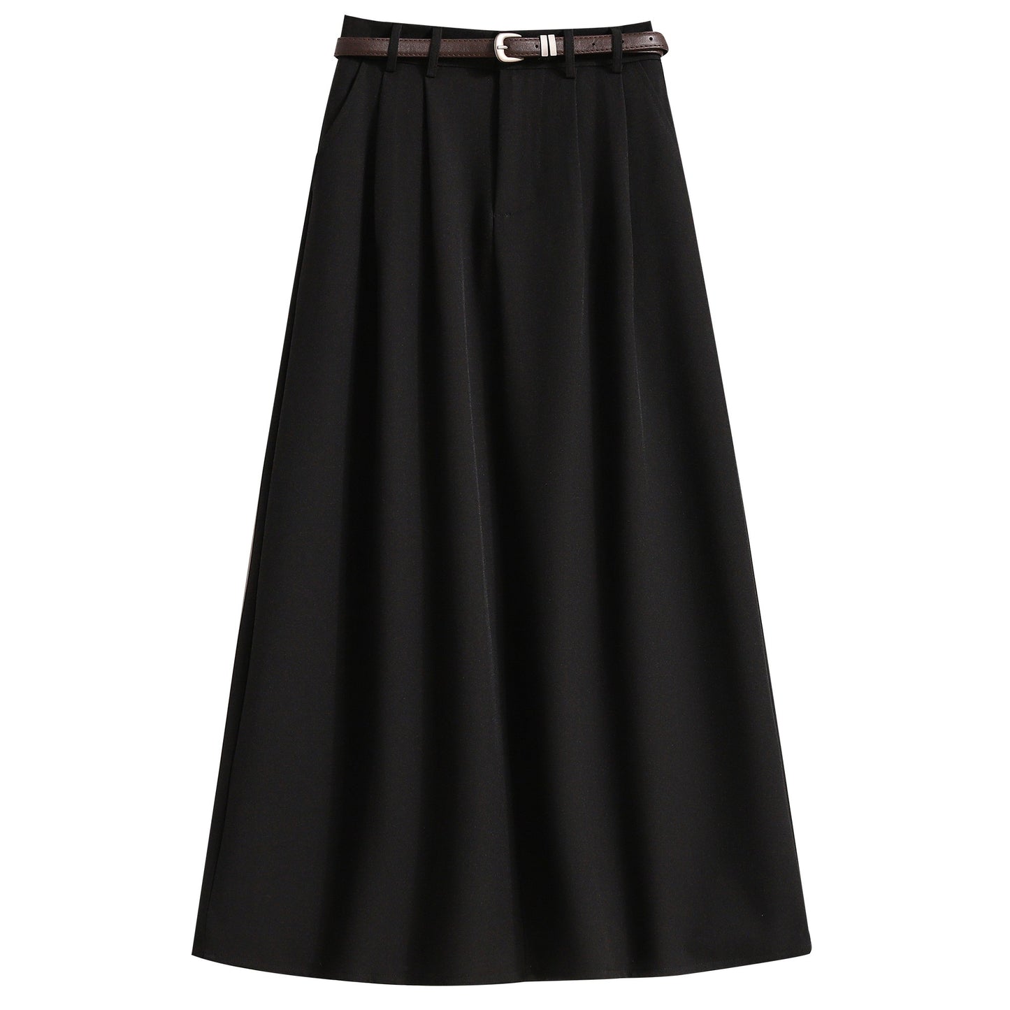 2025 Plus Size Skirts for Women Autumn Elegant Solid Women's Wrap Umbrella Skirts Korean High Waisted Suit Pleated Skirt