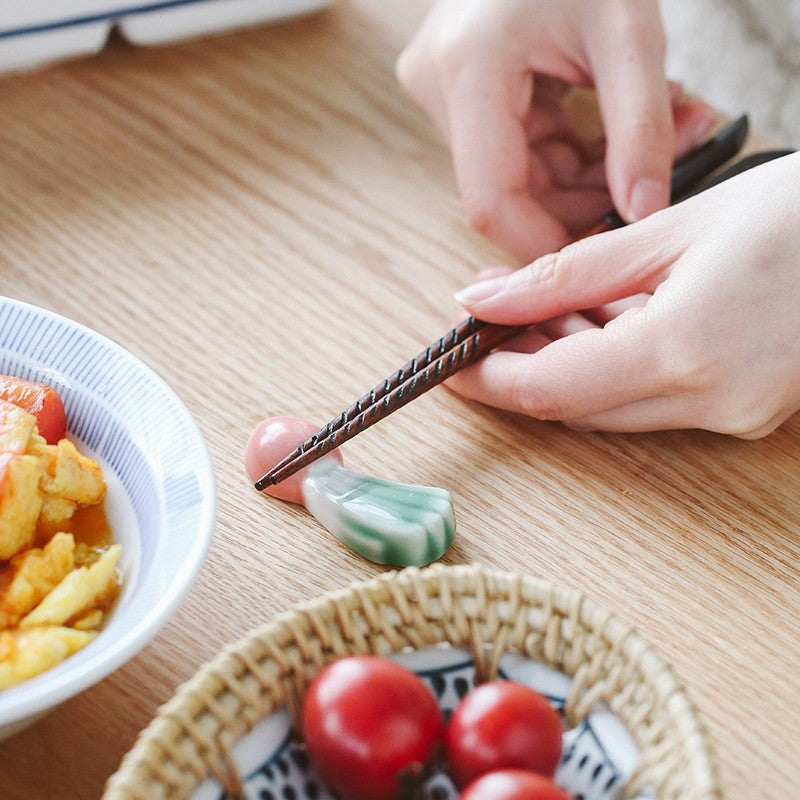 Suporte para Hashi Estilo Japonês Cerâmica Descanso de Hashi Formato de Frutas e Vegetais Garfo Prateleira Utensílios de Cozinha Decoração de Mesa de Jantar