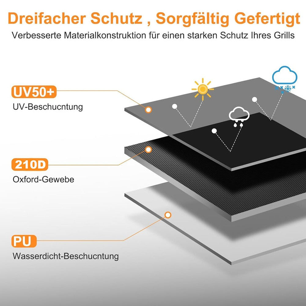 Outdoor Barbecue Gas Grill Cover Waterproof UV Protection Grill Cover Fade Resistant for Weber Holland Jenn-Air Brinkmann Grill