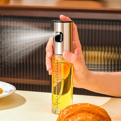 Frasco Pulverizador de Óleo Doméstico Garrafa de Spray de Azeite para Cozinhar Churrasco Frasco Vazio de Óleo para Assar de Plástico Frasco de Vinagre ou Pincel de Óleo