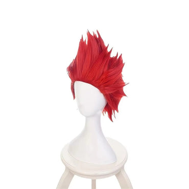 Anime Cosplay Kirishima Eijiro Wig Short Straight Red Synthetic Hair Peluca For Frieren Festival Role Play Props