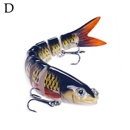 Iscas Artificiais Articuladas Wobblers para Pesca de Lúcio 13,4cm, Seções Múltiplas, Isca Rígida Artificial para Trolling, Ferramentas de Pesca de Carpa e Lúcio