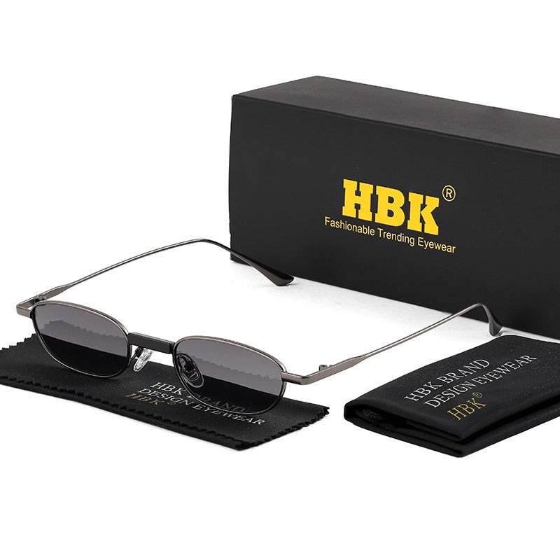 Óculos de Sol HBK New Retrô Polarizados Masculino Armação Pequena Lentes Tac Óculos de Sol Punk Feminino Pesca Óculos de Festa ao Ar Livre
