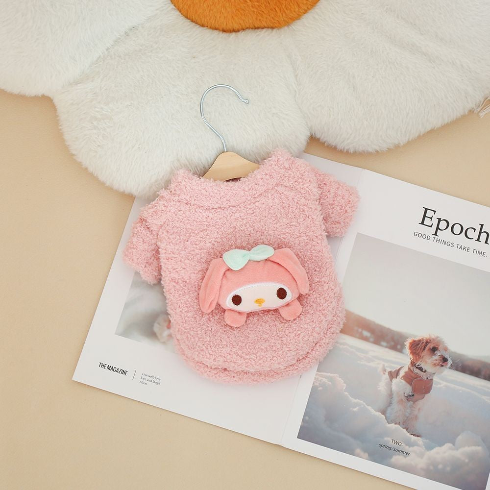 Sanrio Kuromi Moletom de Veludo Dupla Face para Cães e Gatos, Quente para Outono e Inverno, Roupas de Cachorro de Flanela, Jaqueta de Gato Engrossada, Suprimentos para Animais de Estimação