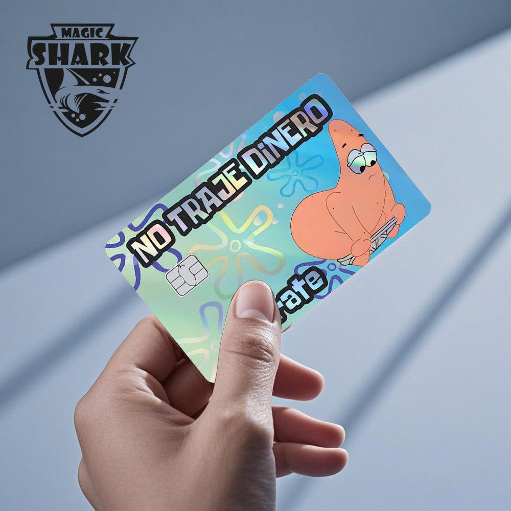 Magic Shark 2026 Chegada Nova Engraçado Fofo Desenho Animado Adesivo Holográfico Película a Laser Pele Brilhante para Cartão de Débito Crédito Banco