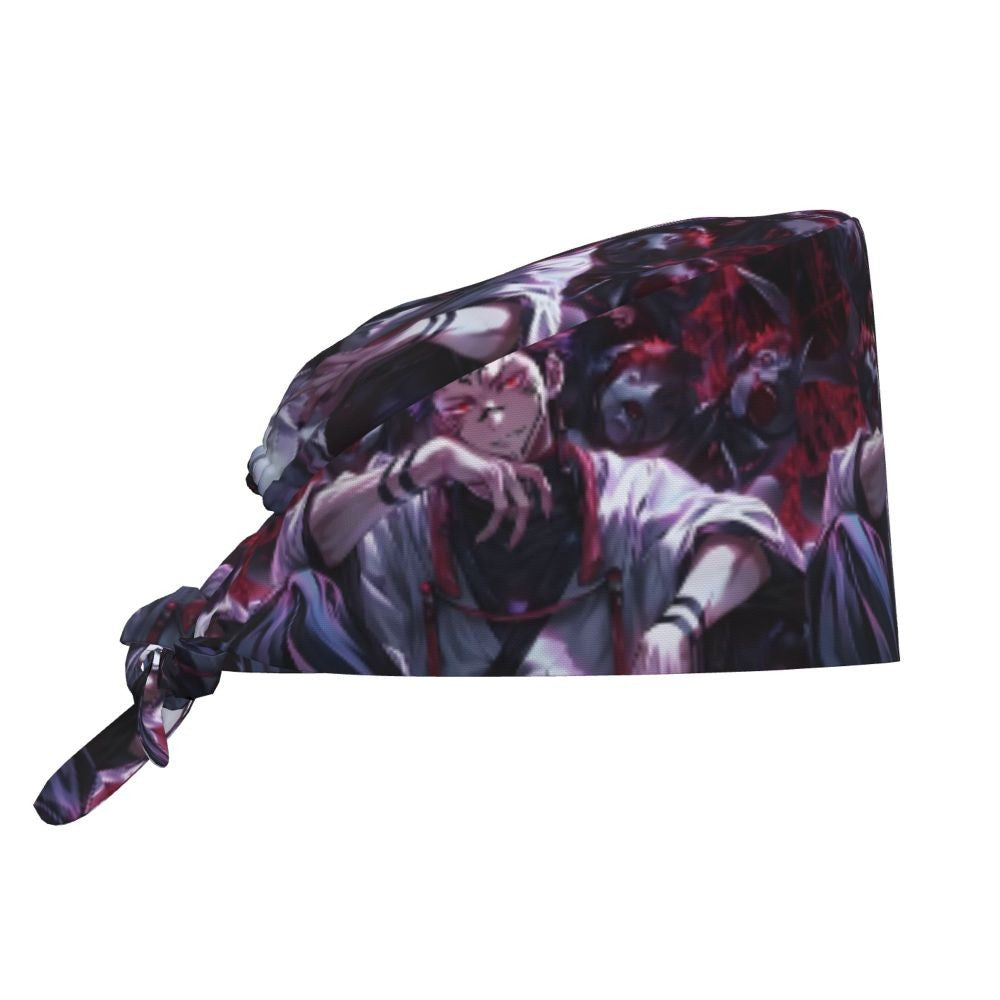 Custom S-Satorues G-Gojoes Cartoon Scrubs Cap Surgical Hats Women Men Skilled Operating Room Cap Operator Hats Lab Works Hat