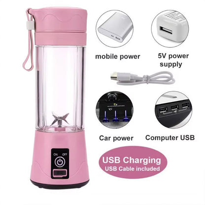 Portable Mini Juicer Handheld Electric Blender USB Rechargeable Multifunction Kitchen Appliance for Fruit Milkshake