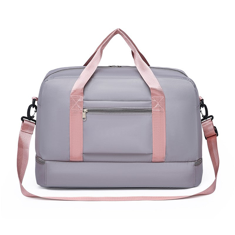 Large Capacity Travel Duffel Bag Oxford Gym Fitness Bag with Wet/Dry Zones & Shoes Compartment for Outdoor Trips Sport Bag