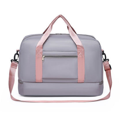 Large Capacity Travel Duffel Bag Oxford Gym Fitness Bag with Wet/Dry Zones & Shoes Compartment for Outdoor Trips Sport Bag