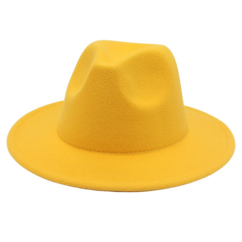 Women Fedora Hat Autumn Winter Luxury Men Top Hats Trendy Formal Wedding Decorate Black Green White Panama Cap Fedoras Gorras