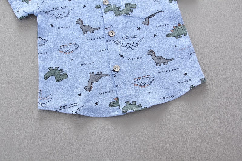 New Summer Baby Boys Clothes Suit Children Fashion Cartoon Shirt Shorts 2Pcs/Sets Toddler Casual Costume Infant Kids Tracksuits