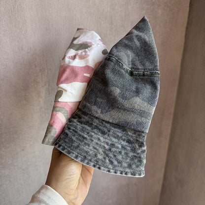 New Washed Cotton Camouflage Bucket Hat For Men And Women  Outdoor Travel Casual Sun Cap Panama Fisherman Hats Bob