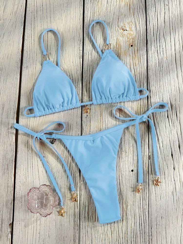 Rinabe Printed Bikini Set Triangle Bikinis Low Waist Swimsuit For Women Micro Thongs Bathing Suits 2025 Biquini Summer Beachwear