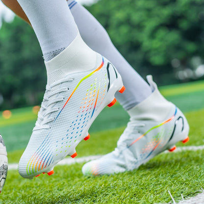MenOutdoor Football Boots Professional Training Soccer Shoes Soccer Cleats Turf Futsal Match Grass Unisex Non-slip Breathable