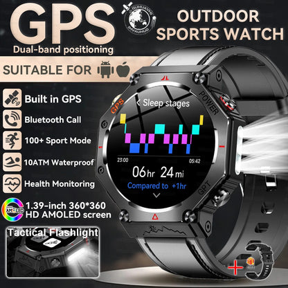 2025 Novo Smartwatch T-Rex 3 Ultra GPS Masculino 10ATM IP68 À Prova D'água GNSS de Banda Dupla Integrado Bússola Smartwatch Esportivo Militar