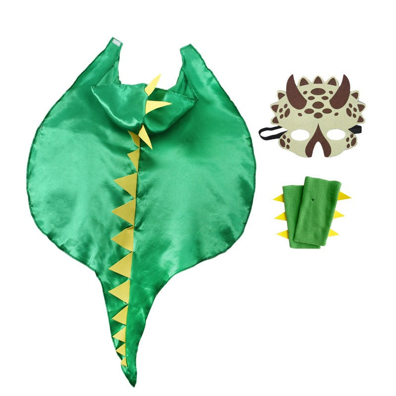 Dinosaur Costume Cloak for unisex Toothless Dragon Performance Clothes Halloween Dinosaur Mask+Cloak Cosplay Outfits Cos