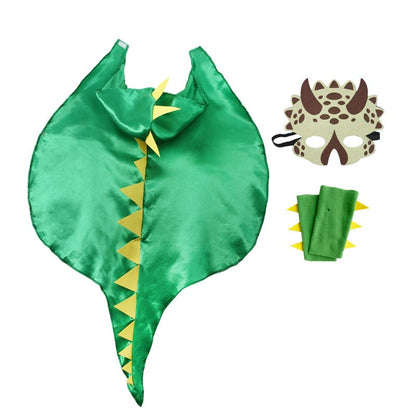 Dinosaur Costume Cloak for unisex Toothless Dragon Performance Clothes Halloween Dinosaur Mask+Cloak Cosplay Outfits Cos