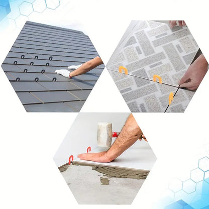 100/200 Peças Espaçadores Cerâmicos Reutilizáveis em U Clips Niveladores de Azulejos Cunhas para Fixação de Frestas de Azulejos de Chão e Parede Ferramentas de Construção