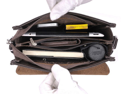 Luxury Brand Messenger Bag Men Leather Side Shoulder Bag For Men Business Office Work Bag Male Briefcase Casual Crossbody Bag