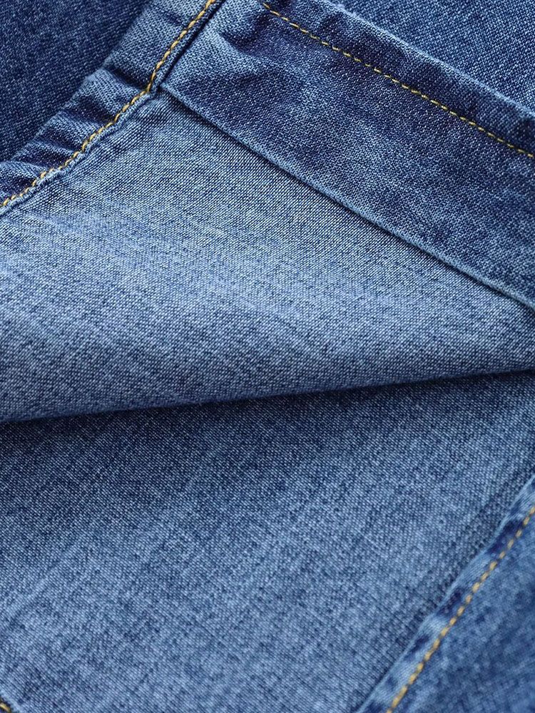 DiYiG  WOMAN 2024 Autumn and Winter New Fashion Lazy Style Denim Shirt Chic Doll Collar Button Versatile Top Blouses Mujer