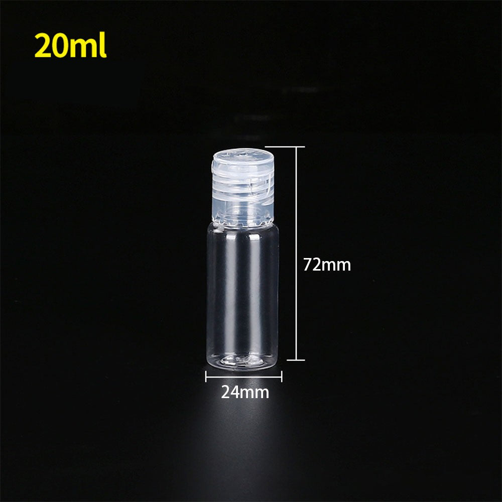 Travel Bottles 15ml 30ml 50ml 100ml 150ml 200ml 250ml 500ml Lotion Bottle Clear Plastic PET Vial Flip Top Cosmetic Container