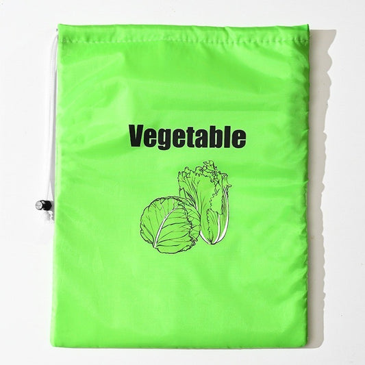 Fruits Preservation Storage Bags Reusable Drawstring Fresh Keeping Bundle Pocket For Banana Vegetables Lettuce Organizer
