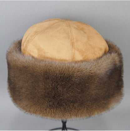 Hot Sale Faux Mink Fur Hat Winter Genuine Baseball Cap Russia Fashion Elegant Lady Warm Faux Fur Ball Straw Hat
