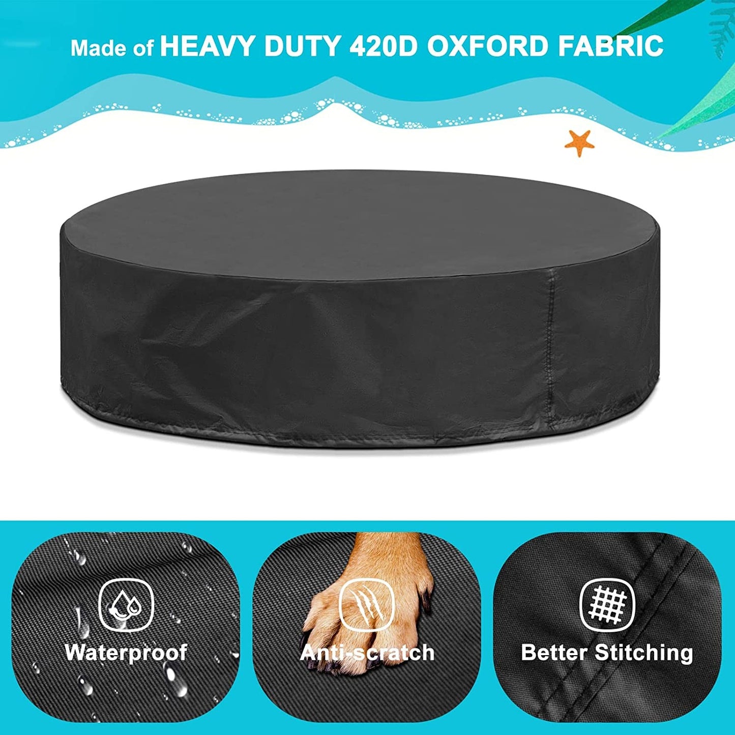 Piscina para Cães ou Cobertura de Piscina, Piscina Portátil de Plástico, Banheira de Higiene, Resistente a Arranhões, Piscinas para Animais de Estimação, Banheira para Cães Grandes