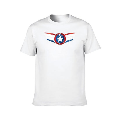 Red, White & Blue Stars & Stripes Grunge, Distressed T-Shirt t shirt man plain t shirt man cotton T-Shirt