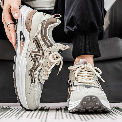 Men's Breathable Running Shoes Anti-skid Athletic Sneakers 2025 Casual Shoes Walking Shoes Lightweight Trendy Casual Sports Shoe