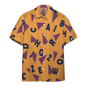 Geometric Print men's short-sleeved Shirt Beach Casual Hawaiian Lapel Top Large Size 2024 New Style