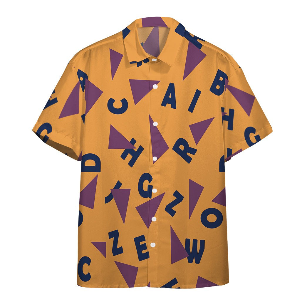 Geometric Print men's short-sleeved Shirt Beach Casual Hawaiian Lapel Top Large Size 2024 New Style