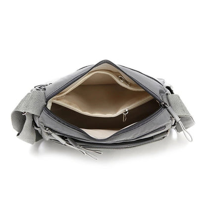 Women's Multi-Compartment Crossbody Bag, Tote Purse with Shoulder Strap, Water-Resistant Nylon Handbag for Moms, Gift Ideas