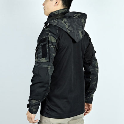 Outdoor Uniform Tactical Suits Wear Resistant T-Shirt Hood Pants Men Clothes Combat Shirts Airsoft Paintball Hunting Clothing