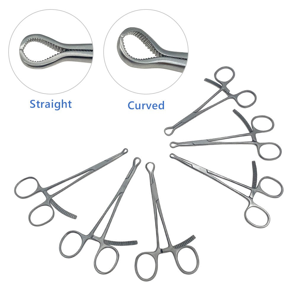 Pinça de Fixação Óssea Serrilhada Pequena Pinça Ortopédica Serrilhada Mini Pinça Óssea Pequena Ortopédica Instrumentos Veterinários