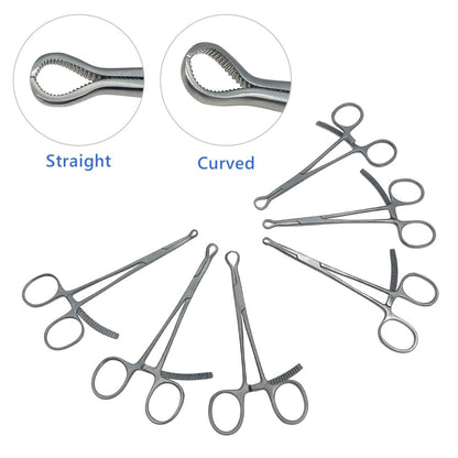 Pinça de Fixação Óssea Serrilhada Pequena Pinça Ortopédica Serrilhada Mini Pinça Óssea Pequena Ortopédica Instrumentos Veterinários