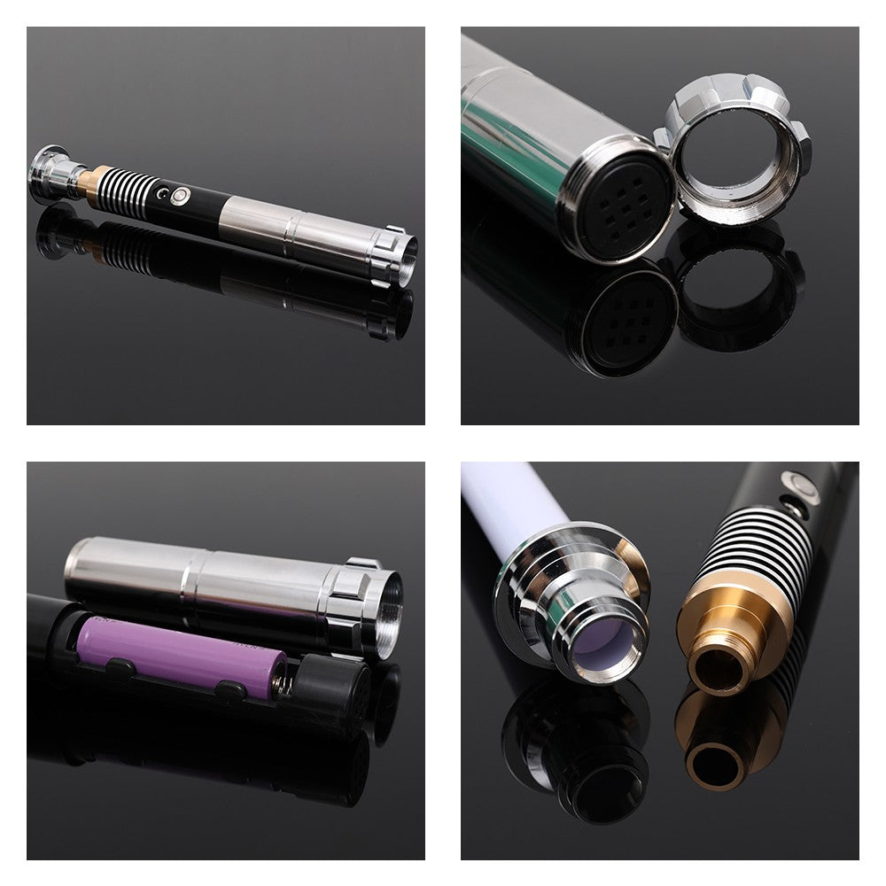 Luke RGB 16 Color Variable Metal Handle Lightsaber With Hitting Sound Effect FX Duel Lightsaber Metal Aluminum Handle Lightsaber
