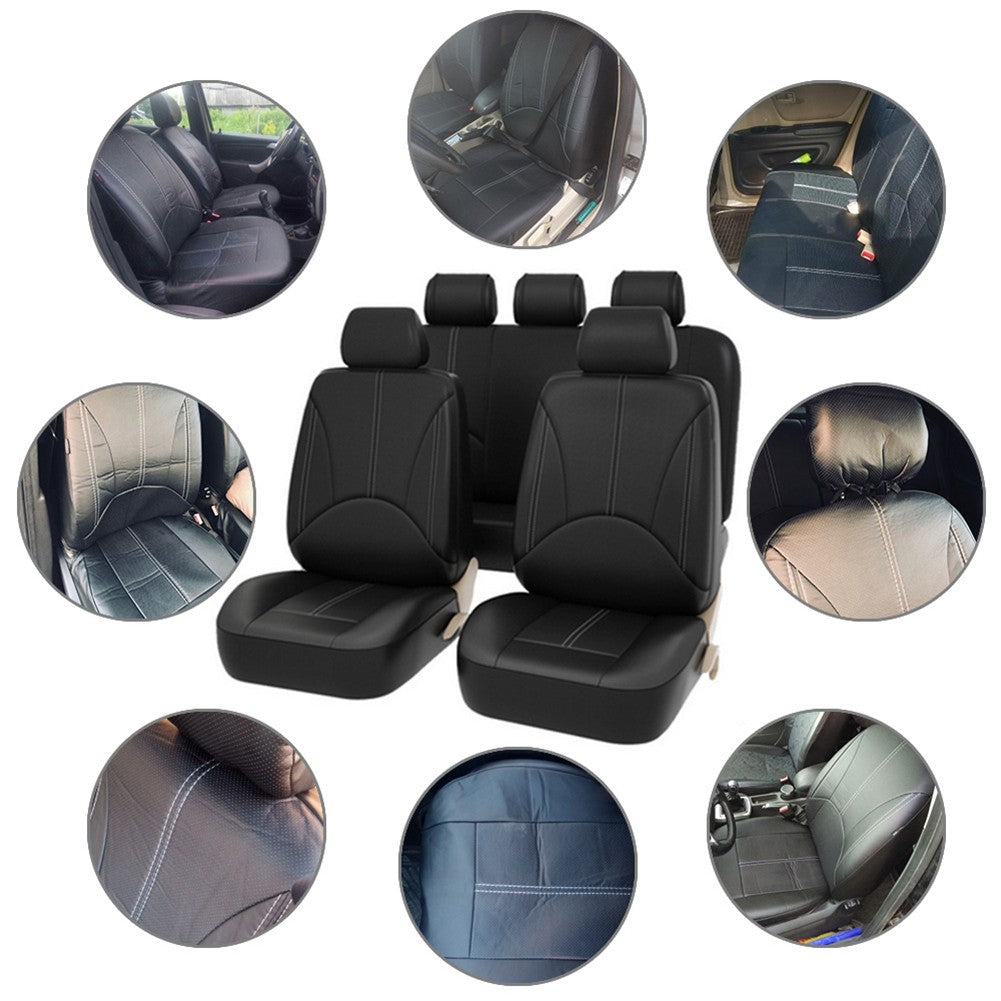 Universal PU Leather Car Seat Cover Set Seat Protector Auto Styling Accessories