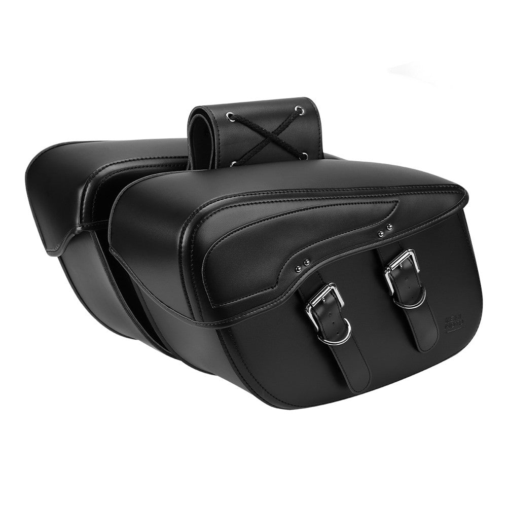 Motorcycle Saddlebag Waterproof Leather Side Saddle Bag Travel Luggage Storage Bag For Touring Sportster 883 For Kawasaki Vulcan