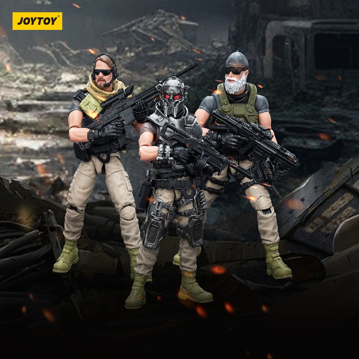 JOYTOY 1/18 3.75 Action Figures Military Armed Force Series Anime Model Gift