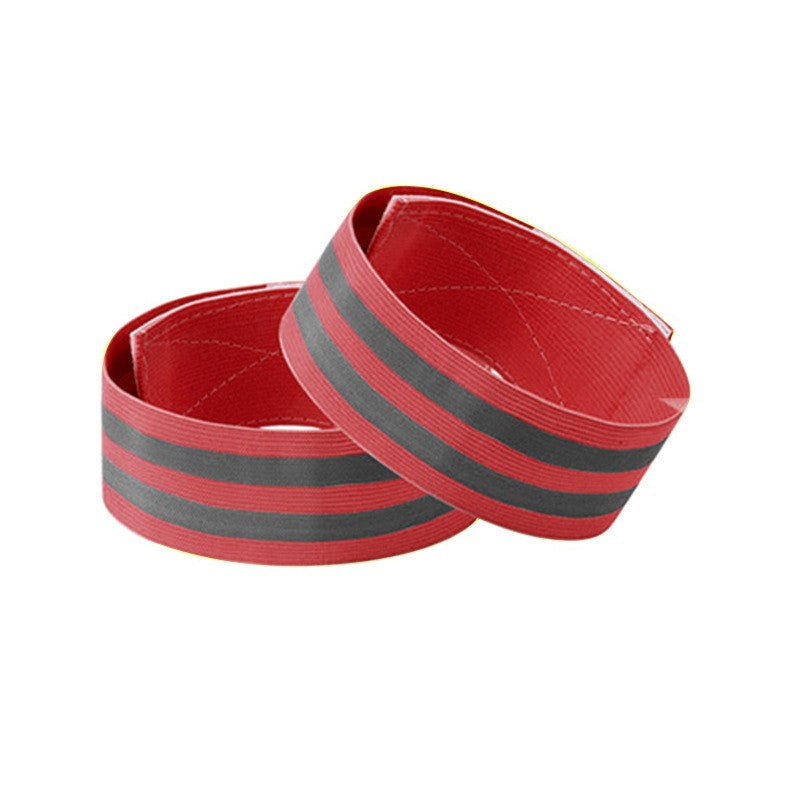 2Pcs Reflective Bands Elastic Armband Wristband Ankle Leg Straps Safety Reflector Tape Straps for Night Jogging Biking Running