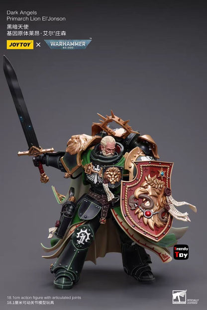?JOYTOY?Warhammer 40K Dark Angels Primarch Lion El'Vonson 1/18 Action Figure Model Toys