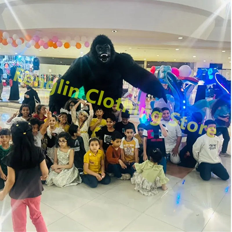 Cartoon Doll Costume 2.6-meter Inflatable Gorilla Mascot Costume Cartoon Doll King Kong Plush Party Advertisement and Role Playi