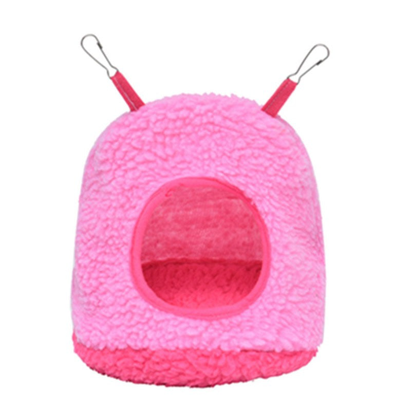 Ninho de Pássaro Quente de Inverno Papagaio Casa de Polar Fleece Periquito Rede Pequeno Animal de Estimação Pendurado Balanço Cama Caverna Acessórios para Gaiola de Pássaros